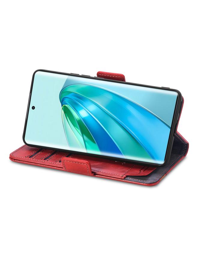 S-TOP Case For Honor Magic5 Lite CaseNeo Splicing Dual Magnetic Buckle Leather Phone Case - Image 4