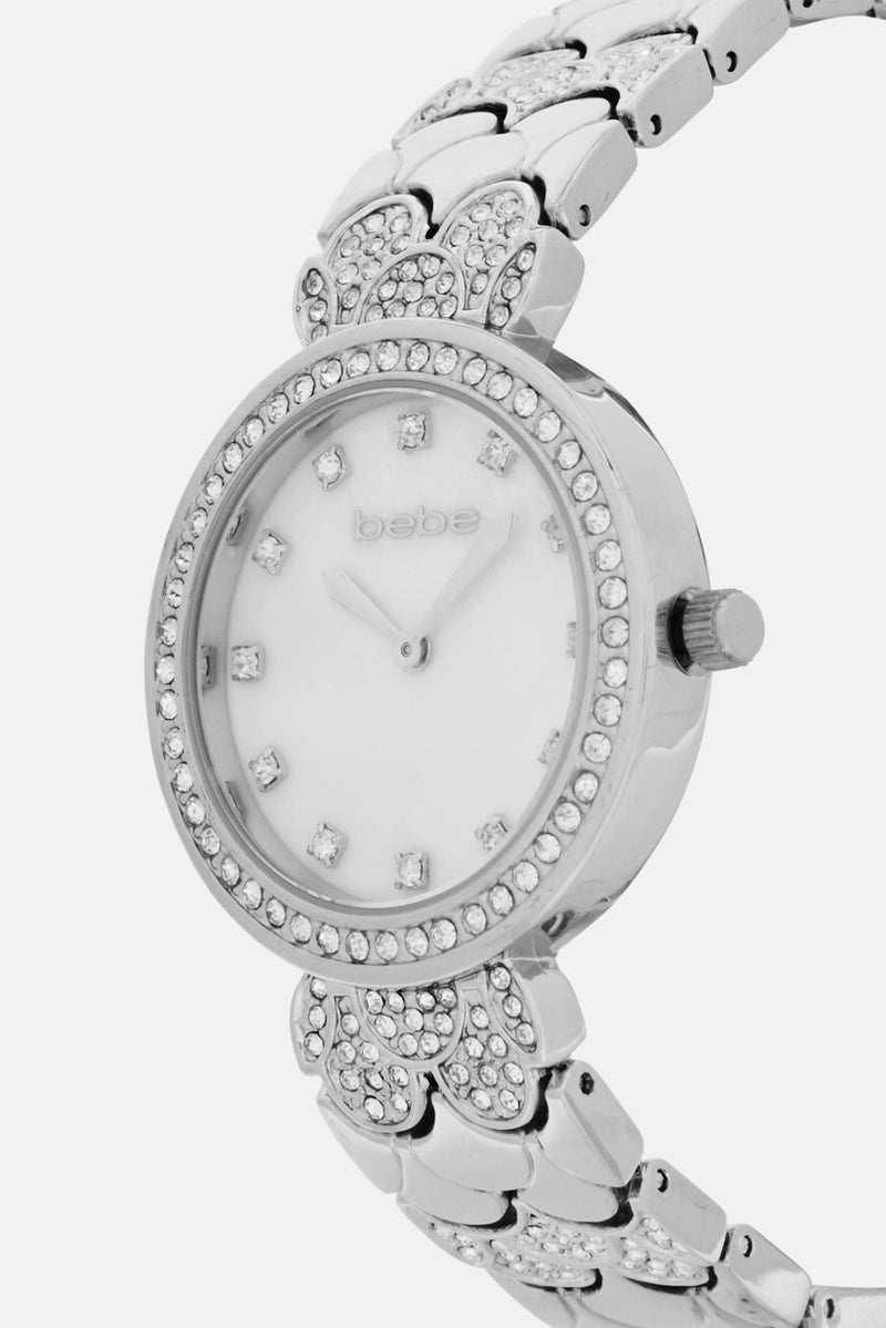 bebe Women BB5585L Stainless Analog Watch 35mm, Silver - Image 4