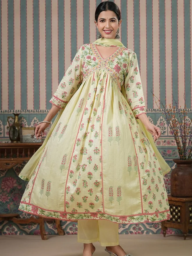 آي شين طقم كورتا نسائي قطني من إيشين مع بنطلون ودوباتا