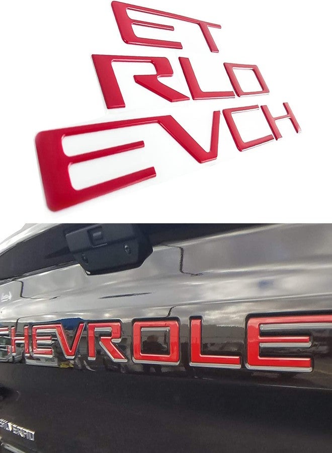 AUTO SAFETY Tailgate Insert Letters Compatible with 2019 2020 2021 2022 2023 3D Emblems with Strong 3-M Adhesive Red, xflhong2 - Image 1
