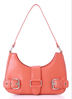 Decorative Multi-Belted Leather Shoulder Bag