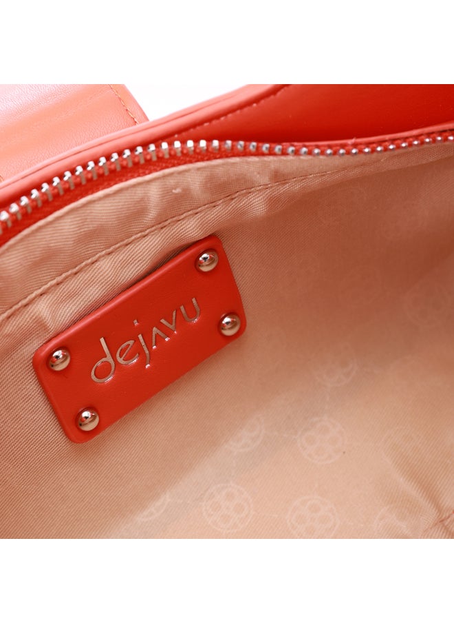 DejaVu - Decorative Multi-Belted Leather Shoulder Bag - Image 1