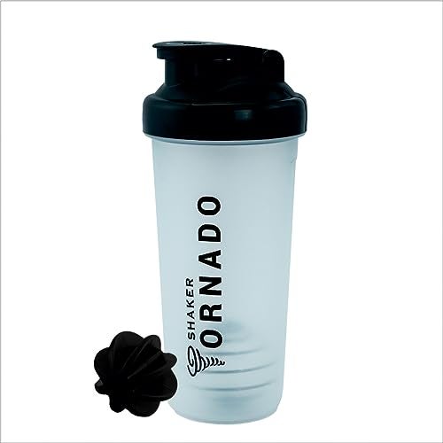 Trueware Tornado Gym Shaker With PP Blender Ball | Plastic | 700 ML | Black | Leak Proof | Ideal for Protein | Preworkout and BCAAs, BPA Free | Ideal Workout Thender for Fitness Lovers - Image 1
