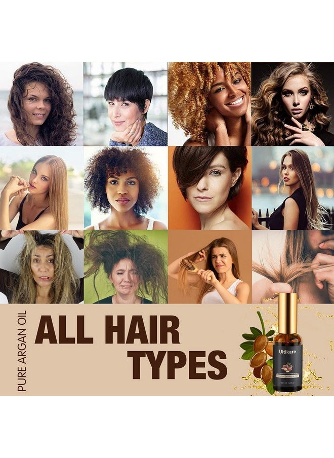 Ultikare Ultikare Hair Oil, Argan Oil for Curly, Dry and Damaged Hair, Essential Oil Helps Shiny, Smooth, Repair Serum for All Hair Types, Natural Skin Care - Massage Treatment 1.69fl.oz  - Image 5
