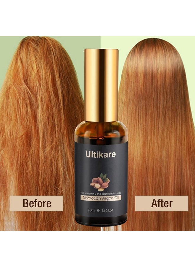 Ultikare Ultikare Hair Oil, Argan Oil for Curly, Dry and Damaged Hair, Essential Oil Helps Shiny, Smooth, Repair Serum for All Hair Types, Natural Skin Care - Massage Treatment 1.69fl.oz  - Image 3