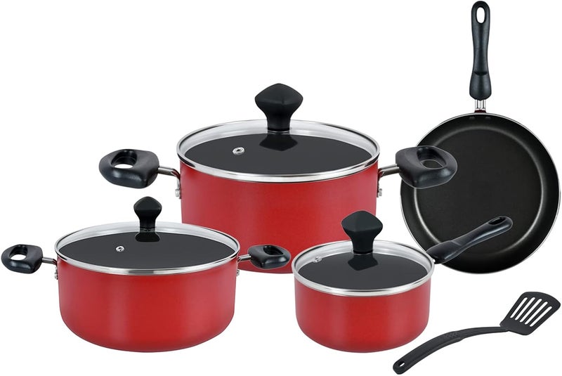 برستيج مجموعة أدوات مطبخ Prestige PR21952 مكونة من 8 قطع، من الألمنيوم الأحمر - Image 1