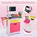 deAO Doctor Kit for Toddlers 35 Kids Doctors Pretend Play Set Role Play Toys with Cart Costume Stethoscope and Thermometer Christmas Birthday Gift for Girls Boys Pink - Image 4