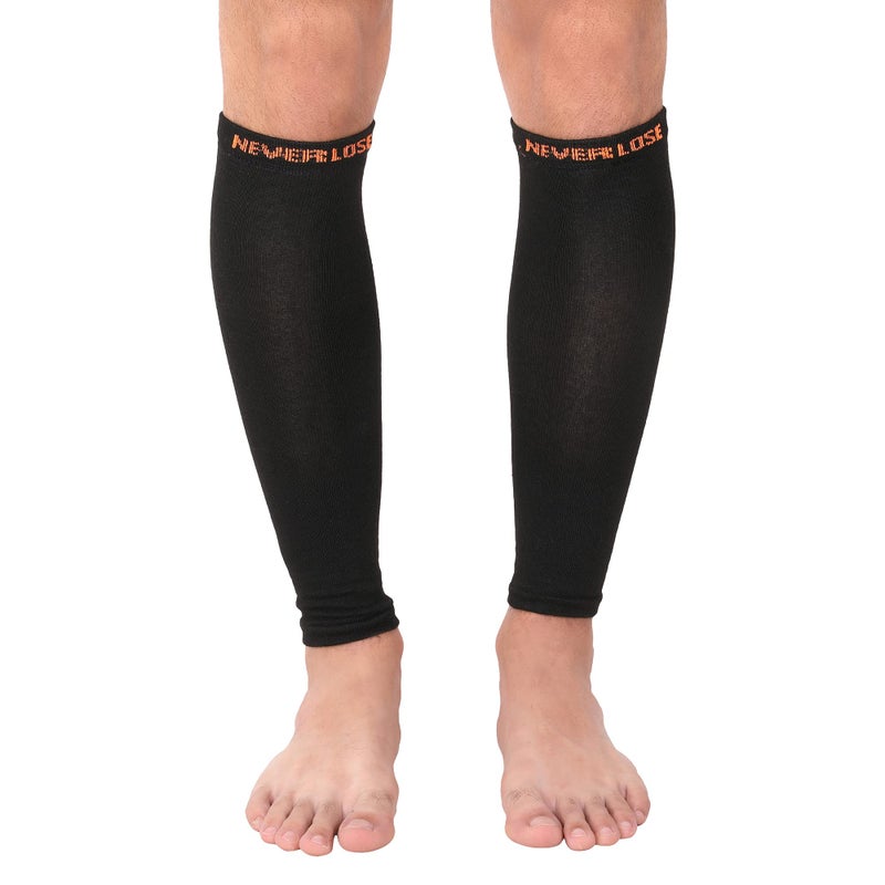 NEVER LOSE Nylon 1 Pair Calf Compression Sleeve for Men and Women - Calf Compression Socks for Running Calf Pain Relief Leg Support Sleeve for Runners Cycling - Image 4