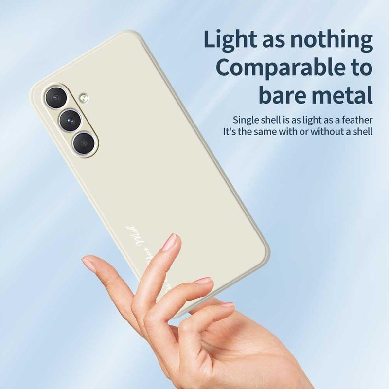 إيروريكس جراب هاتف من السيليكون بحافة مستقيمة وثقوب دقيقة لهاتف Samsung Galaxy A54 5G A1440 (أبيض) - Image 3