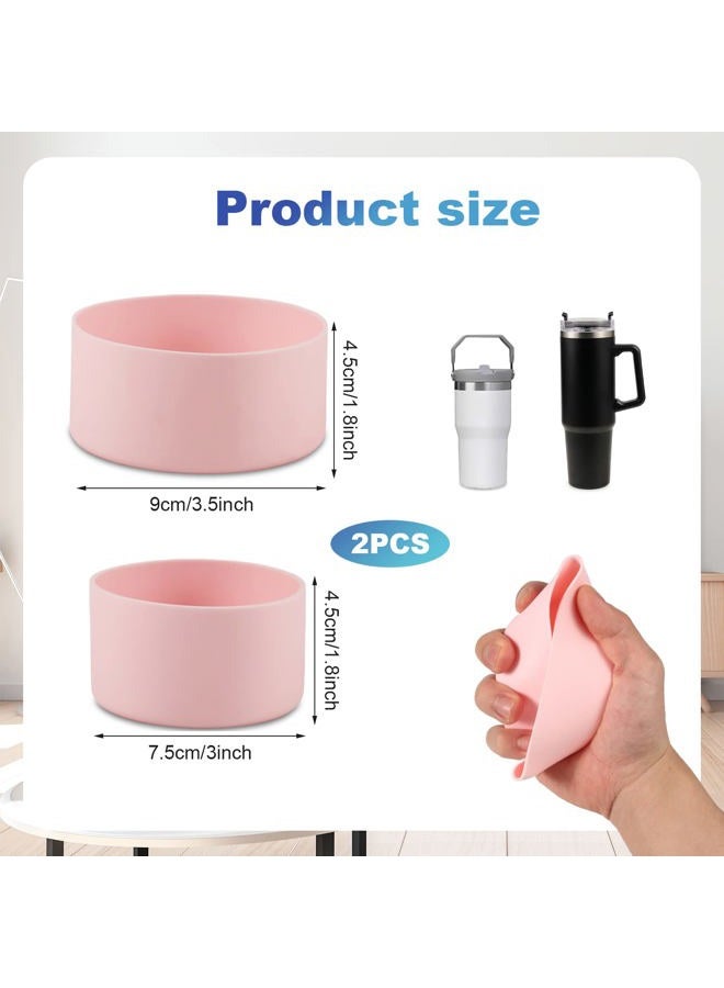 KINBOM 2pcs Protective Silicone Boot for Stanley Quencher Adventure 40oz & Stanley IceFlow 20oz 30o, Water Bottle Bottom Sleeve Cover, Silicone Bumper Boot Sleeve for Stanley Tumbler Accessories - Image 5