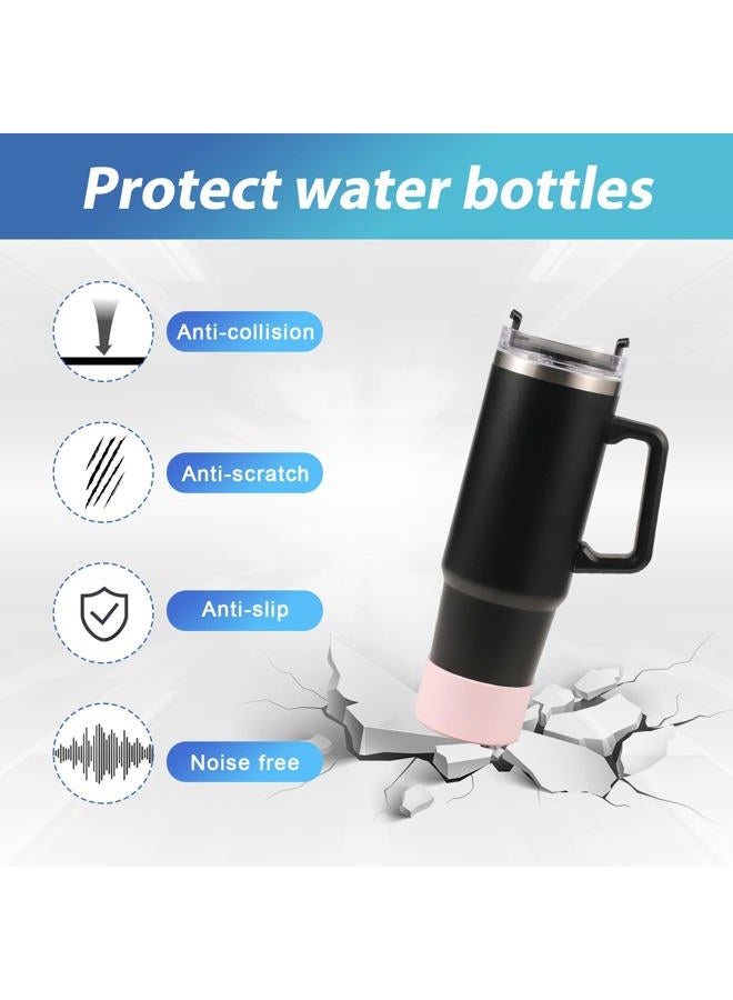 KINBOM 2pcs Protective Silicone Boot for Stanley Quencher Adventure 40oz & Stanley IceFlow 20oz 30o, Water Bottle Bottom Sleeve Cover, Silicone Bumper Boot Sleeve for Stanley Tumbler Accessories - Image 2