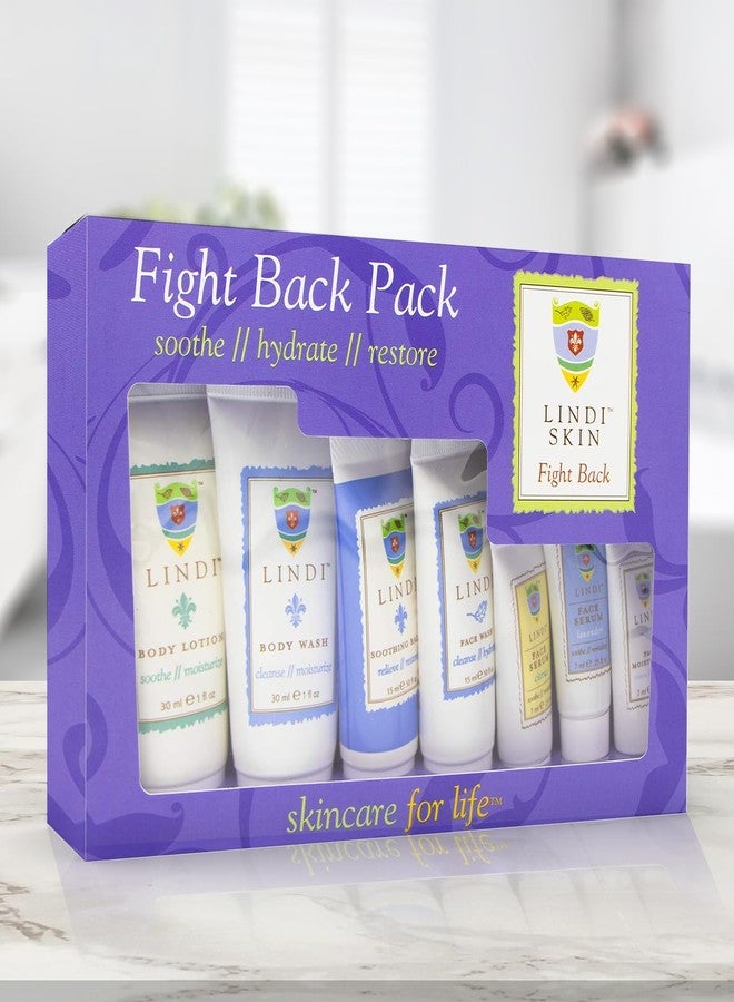 LINDI SKIN Fight Back Pack - Starter Kit That Includes Body Lotion, Body Wash, Face Serum, Face Moisturizer, Soothing Balm, and Face Wash for Chemo Rash, Radiation Burn & Other Cancer Side-Effects - Image 5