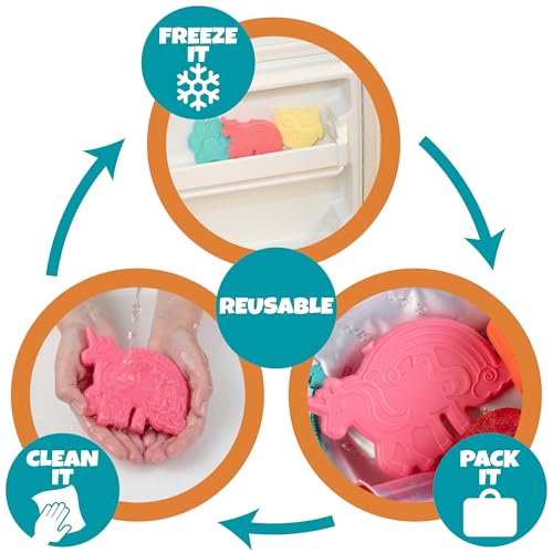 Bentology Kids Hard Ice Packs (3 PK) Slim Lightweight Reusable Cooler Freezer Packs- Long-Lasting Chillers Keep Food Fresh for Hours- Durable Leak-Proof Design for Boys Girls Back To School- BPA Free, Food Safe - Image 3