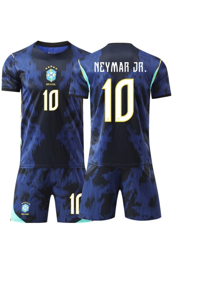 نيمار طقم قميص البرازيل الخارجي لكأس العالم 2026 للكبار رقم 10 نيمار زي كرة قدم مقاسات متعددة للمعجبين والأصدقاء - Image 1