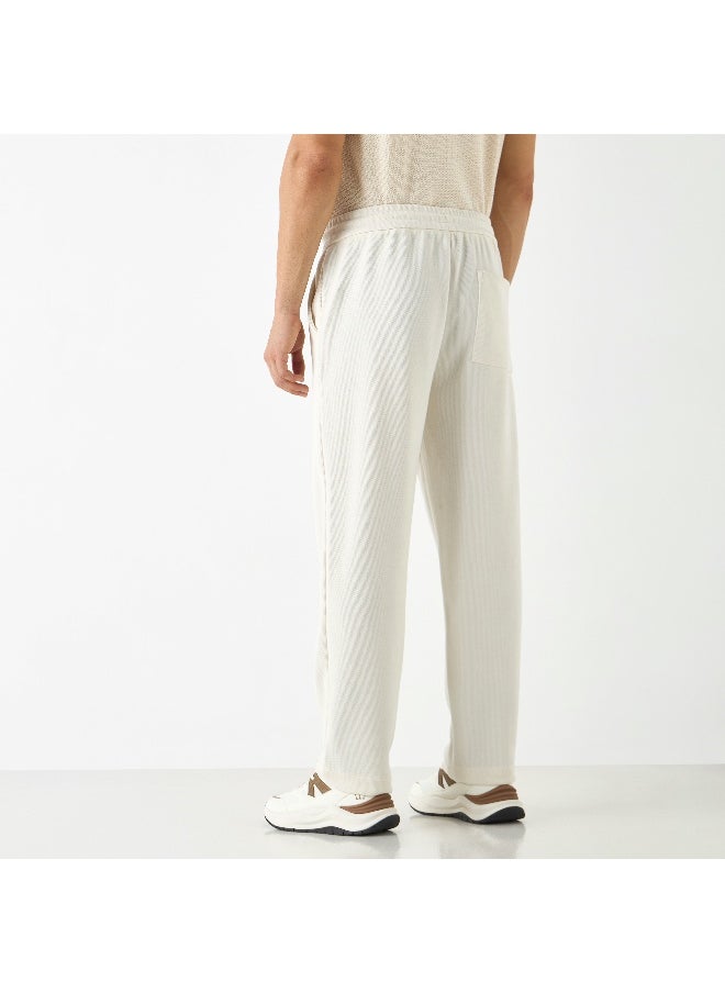 Iconic Iconic Relaxed Fit Textured Joggers with Pockets  - Image 4