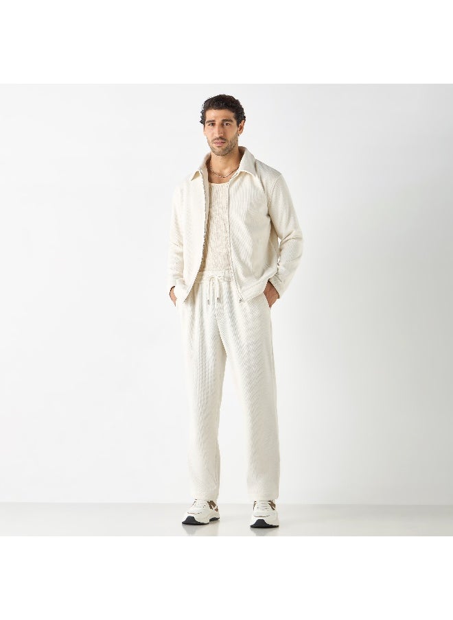 Iconic Iconic Relaxed Fit Textured Joggers with Pockets  - Image 2