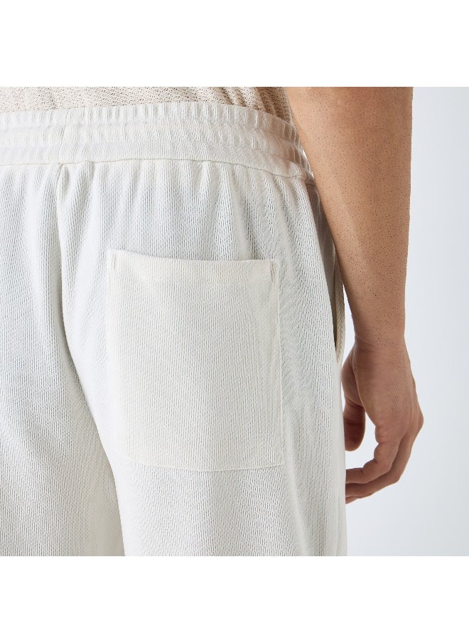 Iconic Iconic Relaxed Fit Textured Joggers with Pockets  - Image 3