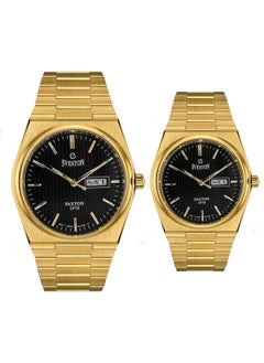 Sveston Paxton Analog Quartz Black Dial Stainless Steel Couple Set Watch SV 7536  - Image 1