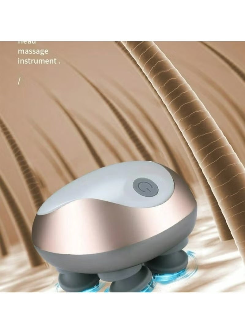 LIXADA مدلك فروة الرأس الكهربائي متعدد الوظائف مقاوم للماء مع 96 عقدة تدليك قابلة لإعادة الشحن لفروة الرأس لنمو الشعر وتخفيف التوتر هدايا مريحة للنساء والرجال (ذهبي وردي) - Image 3