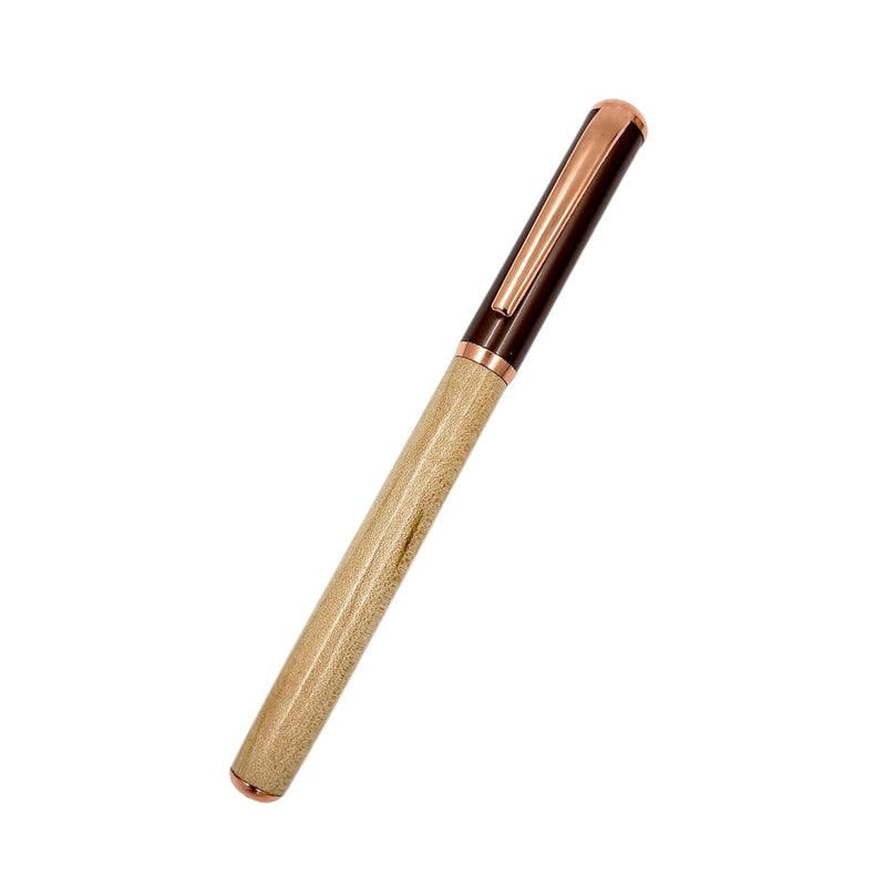 auteur Luxury Amber Series Woody Roller Ball Pen Wooden Finish Magnetic Cap Metal Body Best Gift Pen For Men & Women Professional Executive Office, Nice Pens (Blue Ink) - Image 2