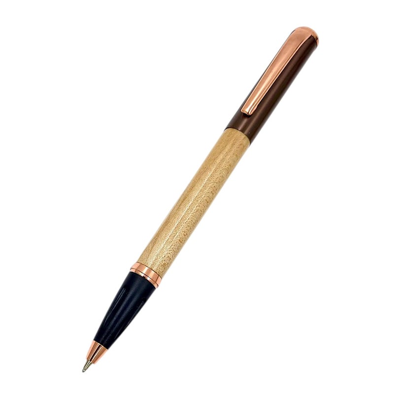 auteur Luxury Amber Series Woody Roller Ball Pen Wooden Finish Magnetic Cap Metal Body Best Gift Pen For Men & Women Professional Executive Office, Nice Pens (Blue Ink) - Image 1