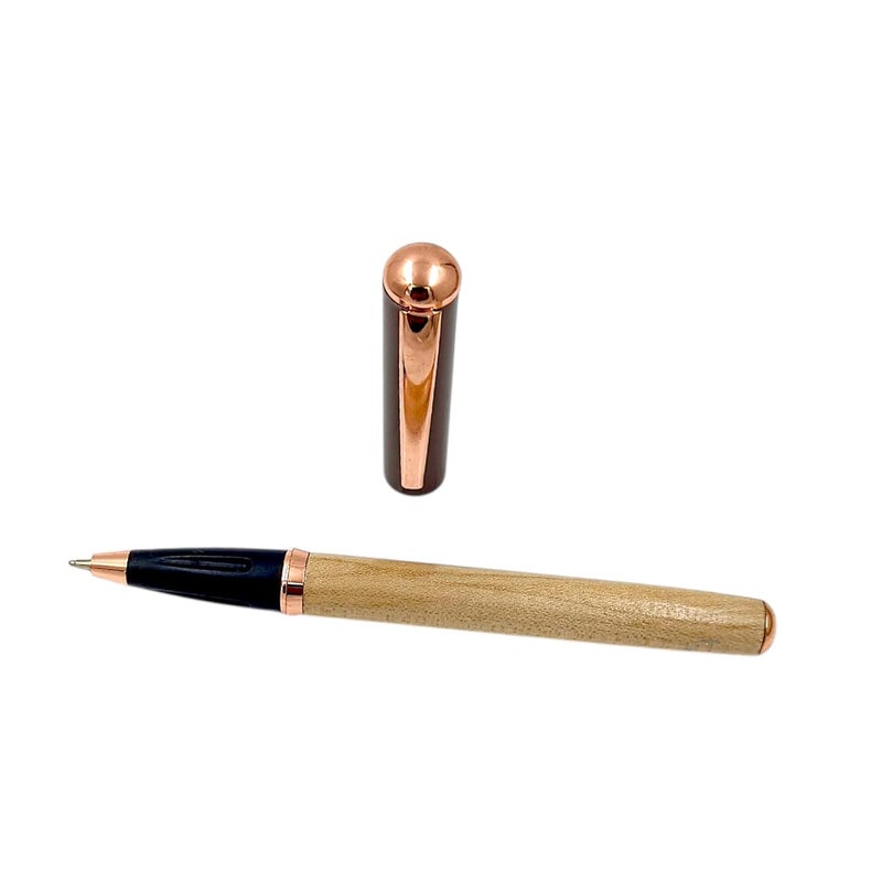 auteur Luxury Amber Series Woody Roller Ball Pen Wooden Finish Magnetic Cap Metal Body Best Gift Pen For Men & Women Professional Executive Office, Nice Pens (Blue Ink) - Image 4