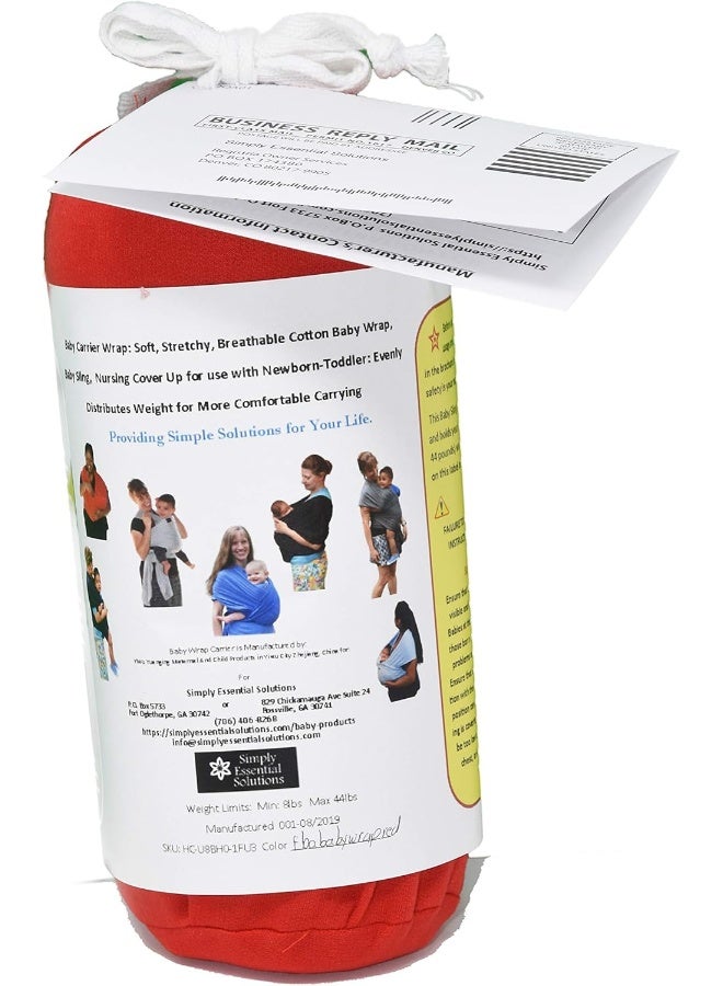 Simply Essential Solutions Baby Wrap Carrier: Soft, Stretchy, Breathable Cotton Baby Wrap - Image 4
