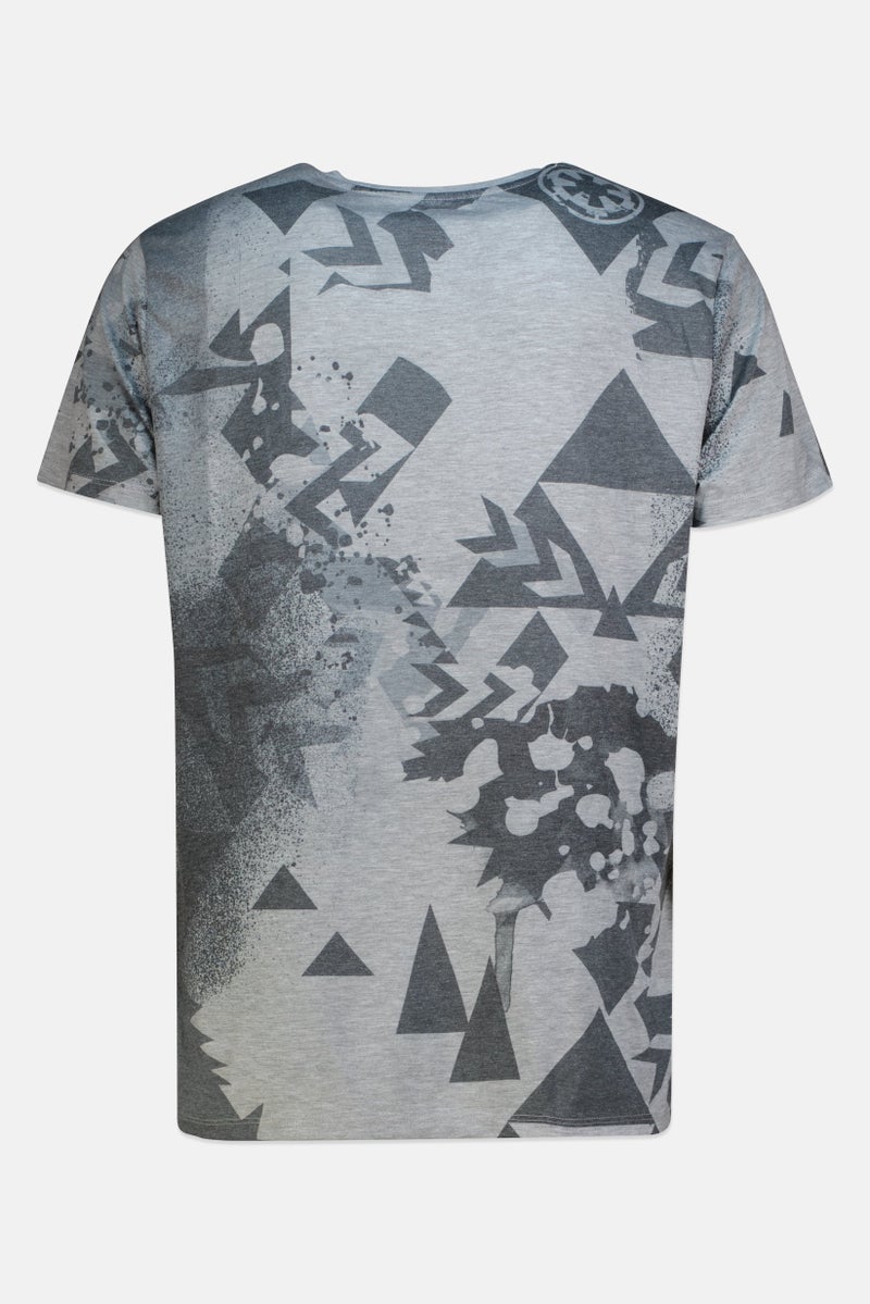 STAR WARS Men Crew Neck Short Sleeve Graphic Print T-Shirt, Mulricolor - Image 4