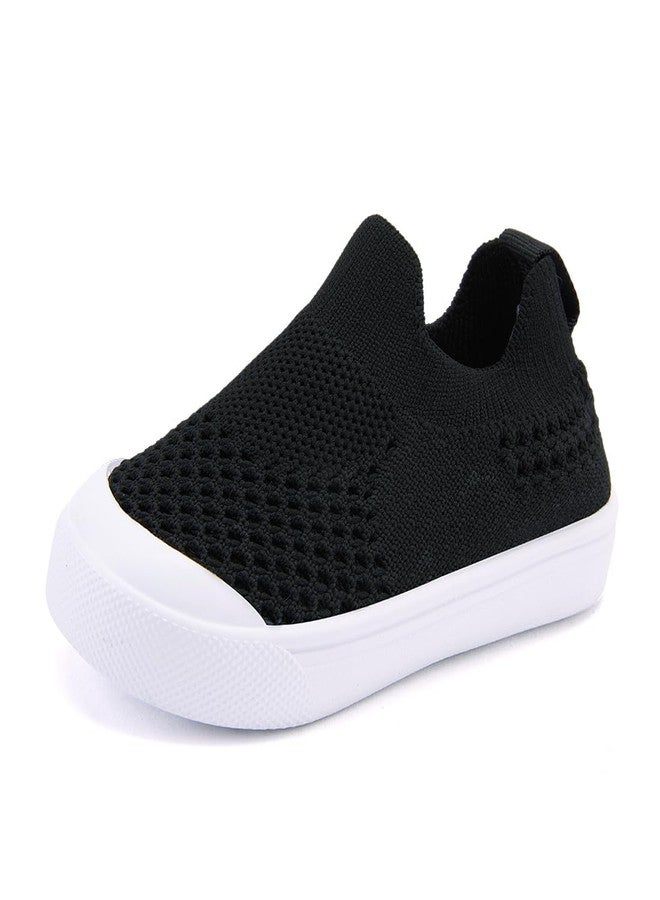 BMCiTYBM Baby Toddler Walking Sneakers Boys Girls Shoes, A-black, 6-12 Months - Image 1
