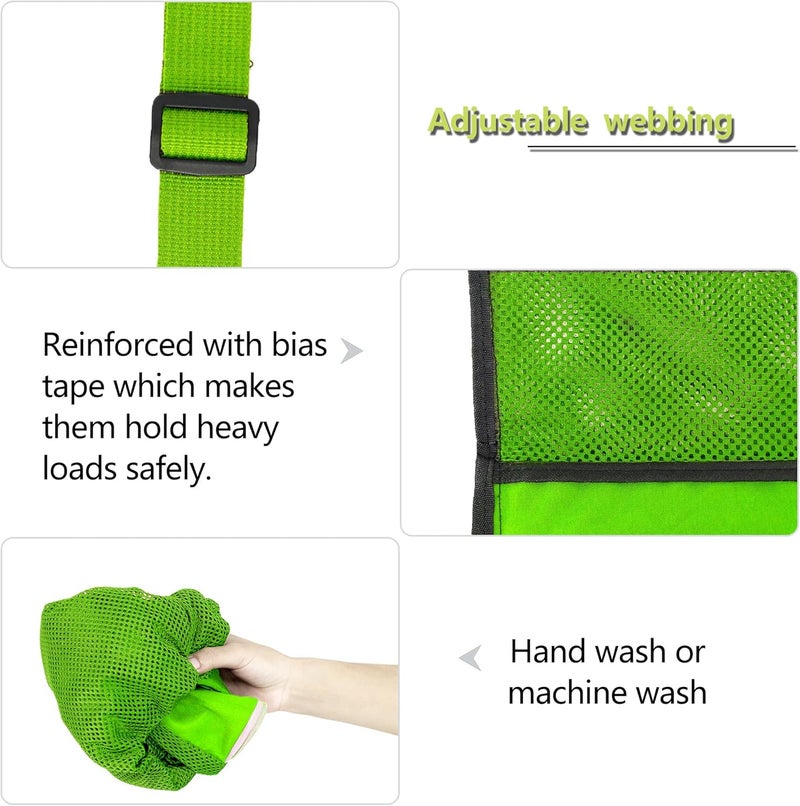 BeeGreen Mesh Drawstring Bag Swim Backpack for Beach Pool Sports Gym Draw String Cinch Bags for Swimming Soccer Basketball Gear Light Green - Image 5