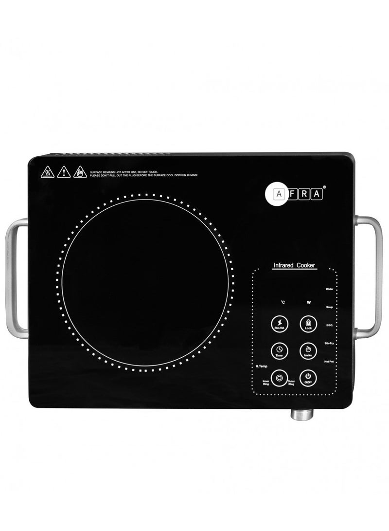 AFRA Japan Infrared Cooktop (Single) 2000W, LED Display, Hot Pot Settings, Child Lock, Crystal Plate, Stainless Steel Body, G-Mark, ESMA, RoHS, And CB Certified, 2 Years Warranty. - Image 4