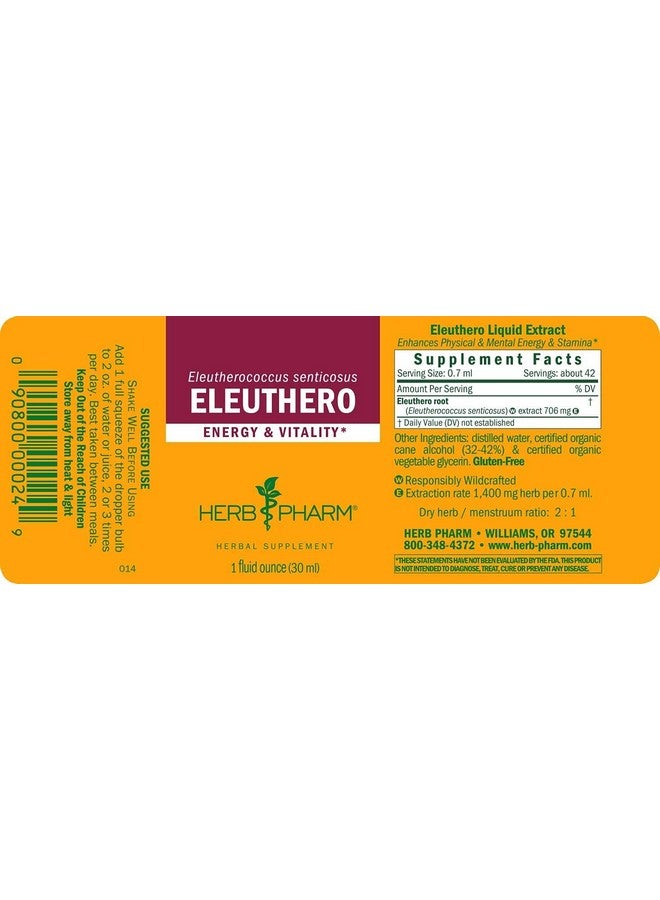 Herb Pharm Eleuthero Root Liquid Extract for Energy and Stamina, Cane Alcohol, 1 Ounce - Image 2