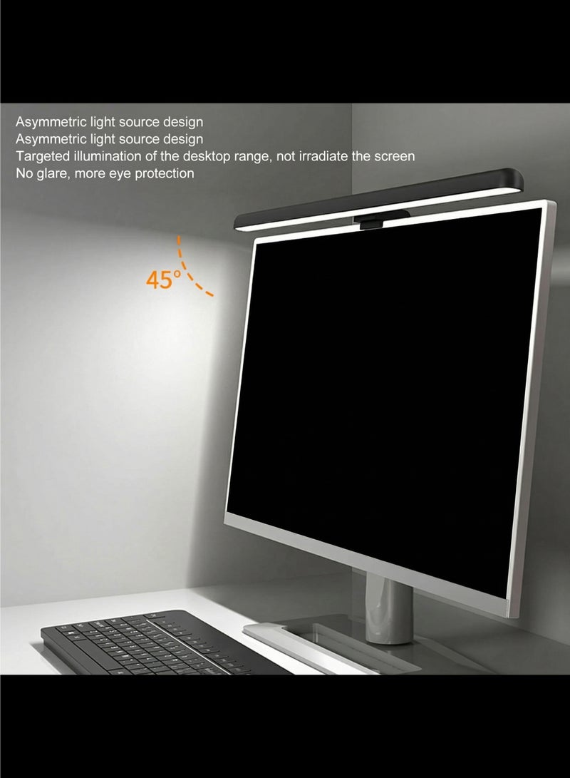 أفاكرافت شريط ضوء الشاشة، مصباح مهمة LED للقراءة USB للعناية بالعين مع التحكم باللمس، لا توجد شاشة وهج عكس الضوء مكتب مصباح الكمبيوتر مراقبة ضوء بار للشاشة وزارة الداخلية، 51 سم - Image 3