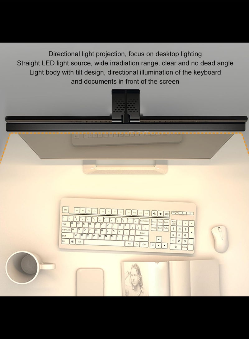 أفاكرافت شريط ضوء الشاشة، مصباح مهمة LED للقراءة USB للعناية بالعين مع التحكم باللمس، لا توجد شاشة وهج عكس الضوء مكتب مصباح الكمبيوتر مراقبة ضوء بار للشاشة وزارة الداخلية، 51 سم - Image 5