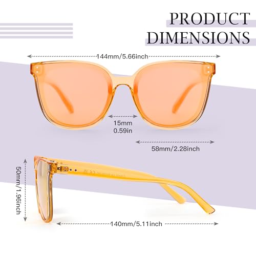 SIPHEW Polarized Mirrored Sunglasses for Women - Oversized Cat Eye Frame w UV Protection Womens Sun Glasses - Image 3
