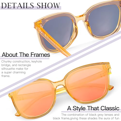 SIPHEW Polarized Mirrored Sunglasses for Women - Oversized Cat Eye Frame w UV Protection Womens Sun Glasses - Image 4