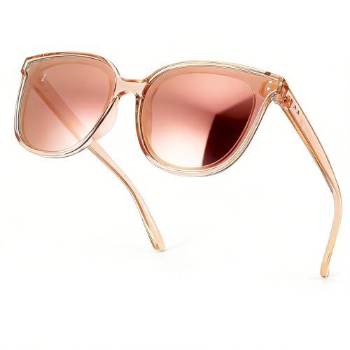SIPHEW Polarized Mirrored Sunglasses for Women - Oversized Cat Eye Frame w UV Protection Womens Sun Glasses - Image 1