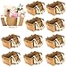 Cedilis 50 Pack Kraft Gift Basket with Handles 98 x 65 x 43 Empty Paper Basket for Party Gifts Anniversary Wedding Easter Crafts Brown - Image 1