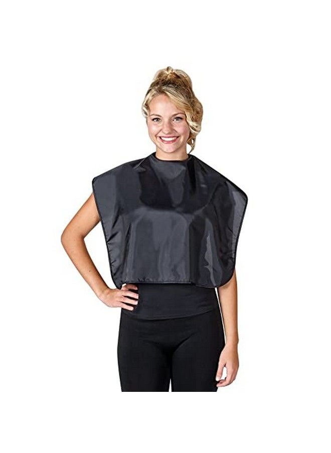 Betty Dain - Nylon Shortie Makeup Cape Professional Comb Out Blow Out Hair And Beard Styling Cape Water Resistant Lightweight Nylon Bib Keeps Clothes Clean And Hands Free - Image 1