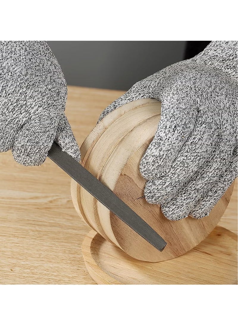 Level 5 Cut Resistant Gloves for Men - Anti-Cut Work Safety Gloves for Kitchen, Butchers, Outdoor Construction - Durable Grey Protective Gloves (EN388 Certified) - Image 4