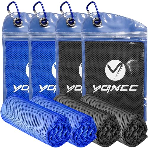 YQXCC Cooling Towels | 4 Pack 40"x12" | Cool Cold for Neck | Microfiber Soft Breathable Chilly | for Yoga, Golf, Gym, Camping, Running, Workout & More Activities - Image 1