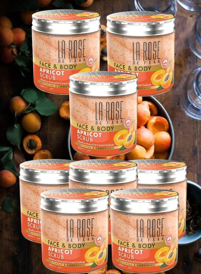 La Rose 8 Pieces Face And Body Apricot Scrub 500ML - Image 1