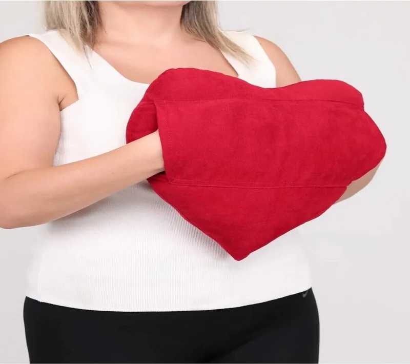 Ozclife Heart Pillow with Pocket - Bypass Pillow - Red