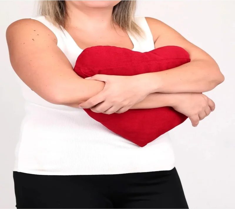 Ozclife Heart Pillow with Pocket - Bypass Pillow - Red