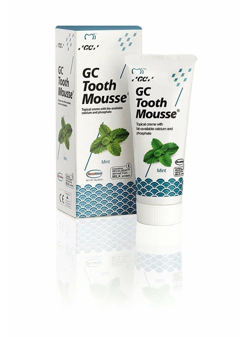 GC Tooth Mousse Sugar Free -Oral Care, Mint 40g - Image 1