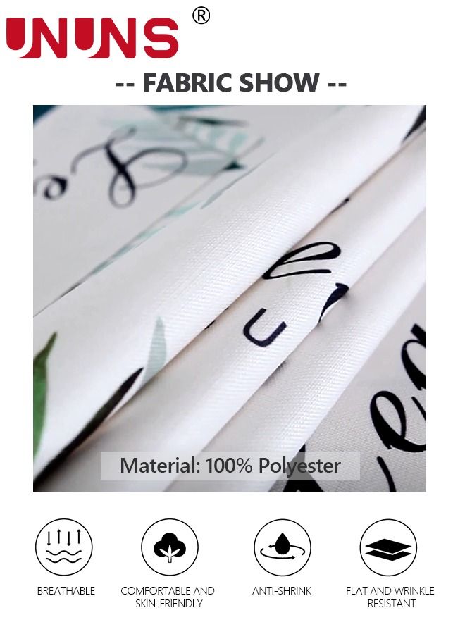 UNUNS غطاء الغسالة، طباعة نباتية تحميل أمامي مقاوم للغبار مع 4 جيوب تخزين، غطاء علوي مقاوم للماء للغسالة، 55 × 140 سم - Image 3