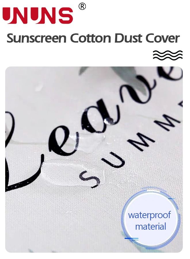 UNUNS غطاء الغسالة، طباعة نباتية تحميل أمامي مقاوم للغبار مع 4 جيوب تخزين، غطاء علوي مقاوم للماء للغسالة، 55 × 140 سم - Image 5