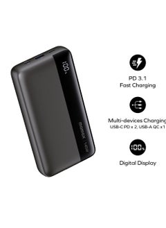 Momax MOMAX 145W External Battery Pack – High-Capacity Fast Charging Power Bank with USB-C & USB-A Ports for Laptops, Smartphones & More (Black)  - Image 2