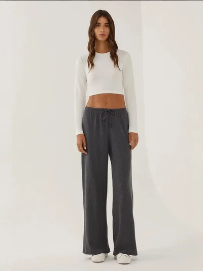 HICCUP Low Waist Wide Leg Striped Pants