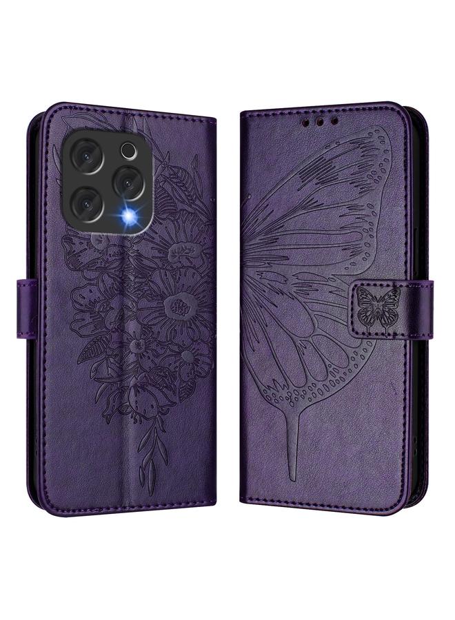Zaboon Case For Doogee N55 Plus Embossed Butterfly Leather Phone Case - Image 2